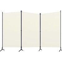 Agrippa Fabric 3 Panels 260cm x 180cm Room Divider In White