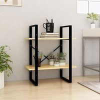 Product photograph of Aharon 2-tier Solid Pinewood Bookshelf In Natural from Furniture in Fashion