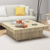 Akili Square Wooden Coffee Table In Sonoma Oak