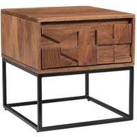 Albany Wooden End Table With 1 Drawer In Natural