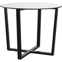 Aldgate Small Wooden Dining Table In White And Black