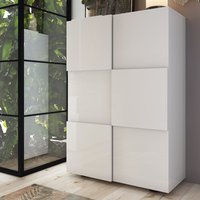 Aleta High Gloss Shoe Storage Cabinet With 2 Doors In White