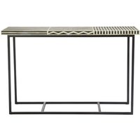 Algieba Wooden Console Table With Metal Base In Black