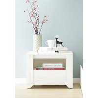 Alink Wooden Bedside Cabinet With 1 Drawer In White