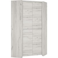 Alink Wooden Corner Wardrobe With 2 Doors In White