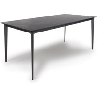 Aliso Large Sintered Stone Dining Table In Black Marble Effect