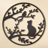 Alperton Metal Peaceful Perch Nature Wall Art In Dark Brown