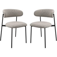 Amarillo Light Grey Fabric Dining Chairs In Pair