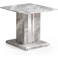 Amarillo Marble Square End Table In Grey