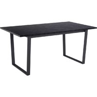 Amarillo Wooden Dining Table In Black Melamine Effect