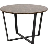 Amarillo Wooden Dining Table Round In Brown Melamine Effect
