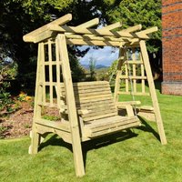 Amersham Wooden Garden Swing Seat In Natural