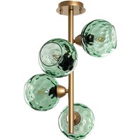 Benek 4 Light Metal Ceiling Pendant Light in Mint and Gold