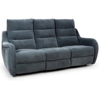 Arcata Fabric Electric Recliner 3 Seater Sofa In Dusk