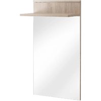 Arcata Wooden Hallway Wall Mirror With 1 Shelf In Sonoma Oak