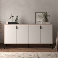 Arden Wooden Sideboard with 4 Doors in White