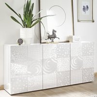 Ardent High Gloss Sideboard With 3 Doors In White