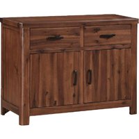 Areli Wooden Sideboard With 2 Doors 2 Drawers In Dark Brown