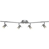 Aries LED IP44 3 Lights Bar Spotlight In Chrome And Satin Silver