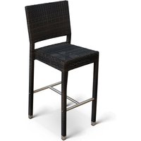 Arlo Outdoor Weave Rattan Bar Stool In Black