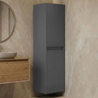 Arno Tall Wooden Bathroom Storage Cabinet in Anthracite