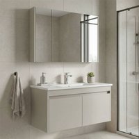 Arno Wooden Bathroom Furniture Set with 5 Doors in Cashmere