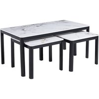Arta Sintered Stone Nesting Coffee Tables In White