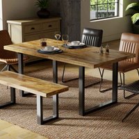Arzano 225cm Mango Wood Dining Table with U Shape Legs