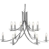 Ascona 12 Lights Clear Glass Pendant Light In Chrome