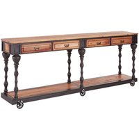 Ashbling Wooden Console Table With 4 Drawers In Natural