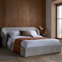 Atalla Fabric Double Bed in Grey