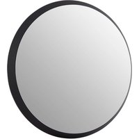 Athens Large Round Wall Bedroom Mirror In Black Frame
