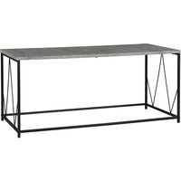 Alsip Rectangular Coffee Table In Concrete Effect And Black