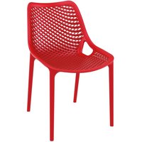 Aultas Polypropylene Garden Side Chair In Red