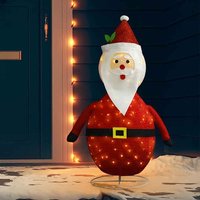 Aurelia 120cm Fabric Decorative Christmas Santa Claus With LED - White And Red