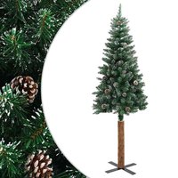 Aurelia 150cm PVC Christmas Tree With Real Wood and Snow - Green