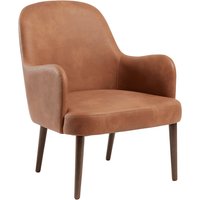 Avelay Faux Leather 1 Seater Sofa In Cognac