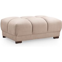 Aztec Plush Velvet Foot Stool In Mocha