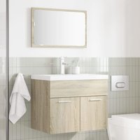 Aztec Wooden 2 Piece Bathroom Furniture Set In Sonoma Oak