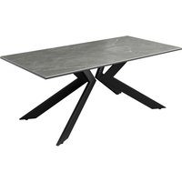 Azure Ceramic Rectangular Coffee Table In Matte Grey