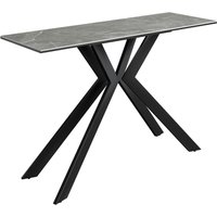 Azure Ceramic Rectangular Console Table In Matte Grey