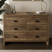 Balcombe Wooden Chest Of 6 Drawers - Knotty Oak