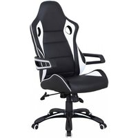 Balliemore Home And Office Chair With Arms In Black And White Balliemore Home And Office Chair With Arms In Black And White