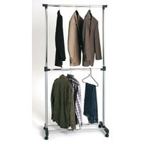 Ballwin Metal Coat Stand In Chrome And Grey