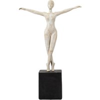 Bandera Polyresin Pirouette Sculpture In White And Black