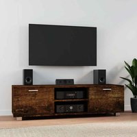 Banning 140cm Wooden TV Stand With 2 Doors In Smoked Oak