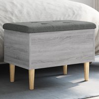 Barberton 62cm Wooden Hallway Storage Bench In Grey Sonoma