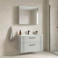 Bari Large Wooden Bathroom Furniture Set with 2 Doors 2 Drawers in White