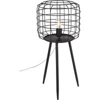 Basket Metal Floor Lamp In Black