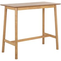 Bastrop Wooden Bar Table Rectangular In Matt Oak